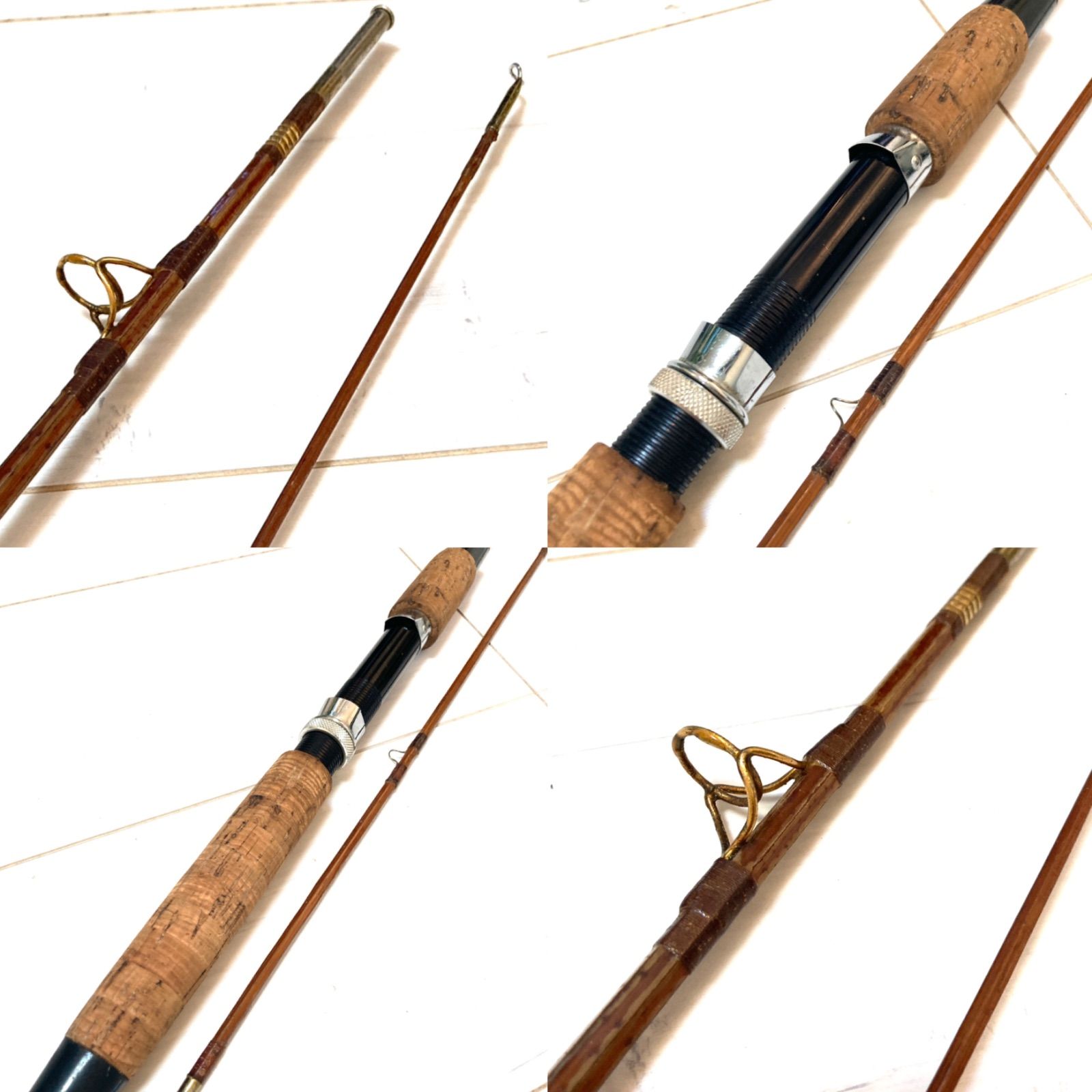 BAMBOO ROD バンブーロッド スピニングロッド バス トラウト 竹竿 竹製品 ハンドメイド 2ピース コルクグリップ 国産 ビンテージ