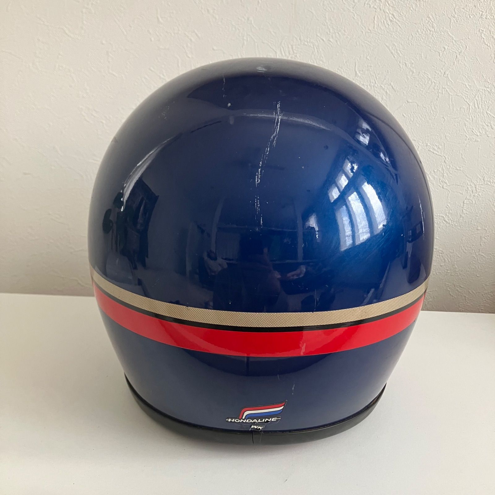 HONDA LINE☆1979年製 ビンテージ L-XLサイズ ヘルメット 青 フル