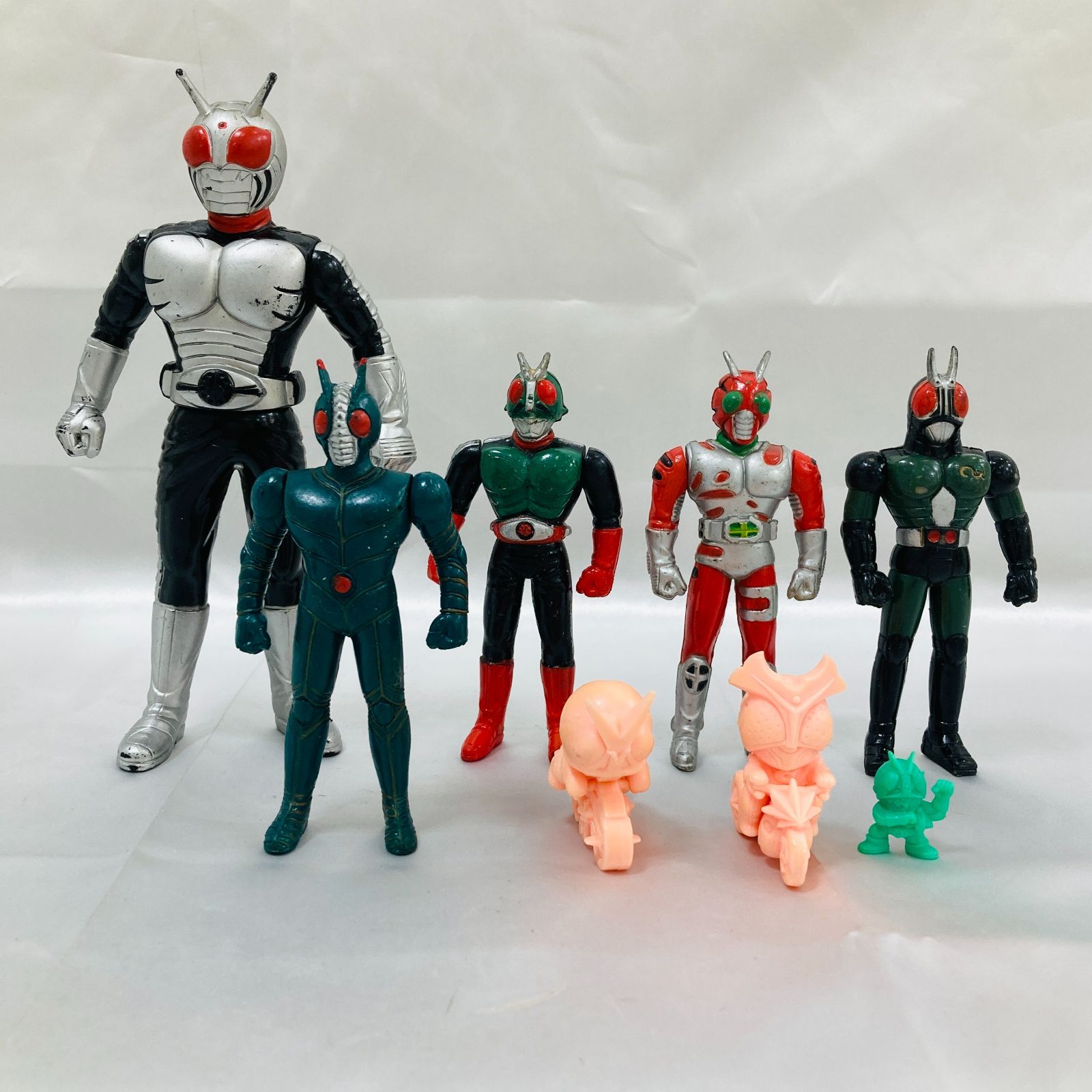 A【まとめ売り】スーパー1 石森プロ 東映 Cマーク 食玩 SD仮面ライダー 仮面ライダー倶楽部 ライダー ソフビ フィギュア  仮面ライダー2号 仮面ライダーZO 仮面ライダーブラックRX 仮面ライダーZX