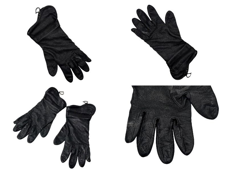 最終値下げスタート！ CHRISTIAN DIOR クリスチャンディオール トロッターライン グローブ キャンバス ジープスキン Dチャーム ネイビー ブラック 4b008262