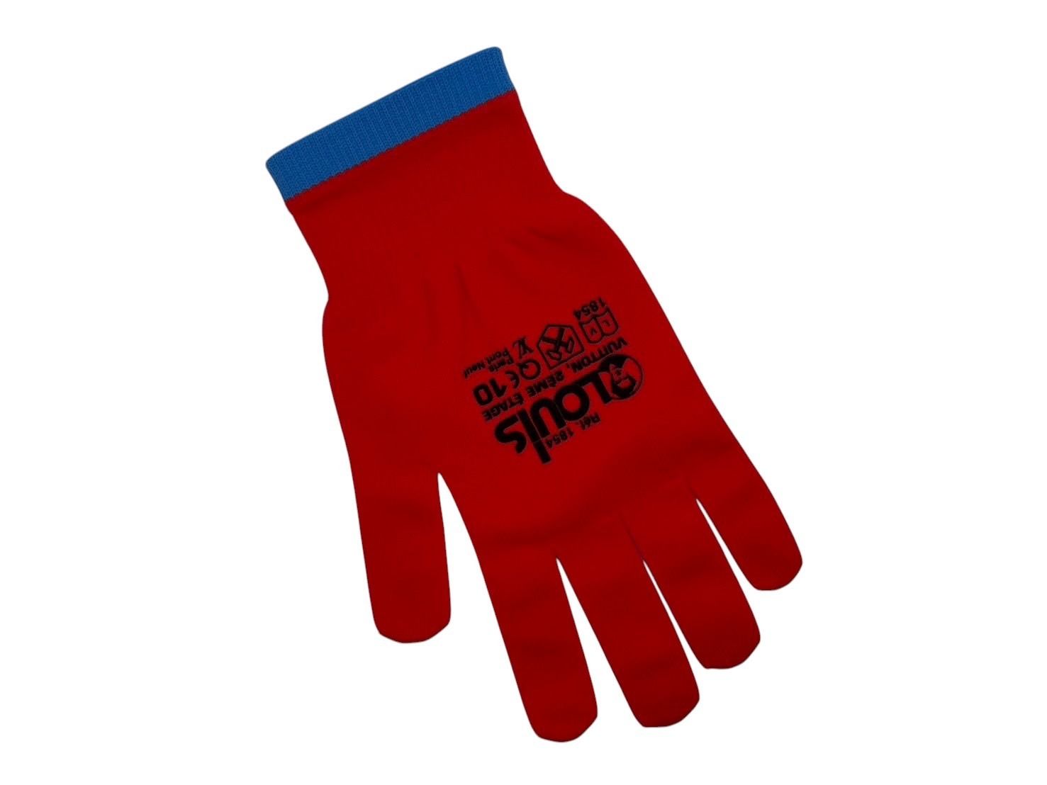 LOUIS VUITTON ルイヴィトン ゴン アールジービー グローブ 手袋 MP2336 レッド ブルー プリント ヴァージルアブロー 4b009012