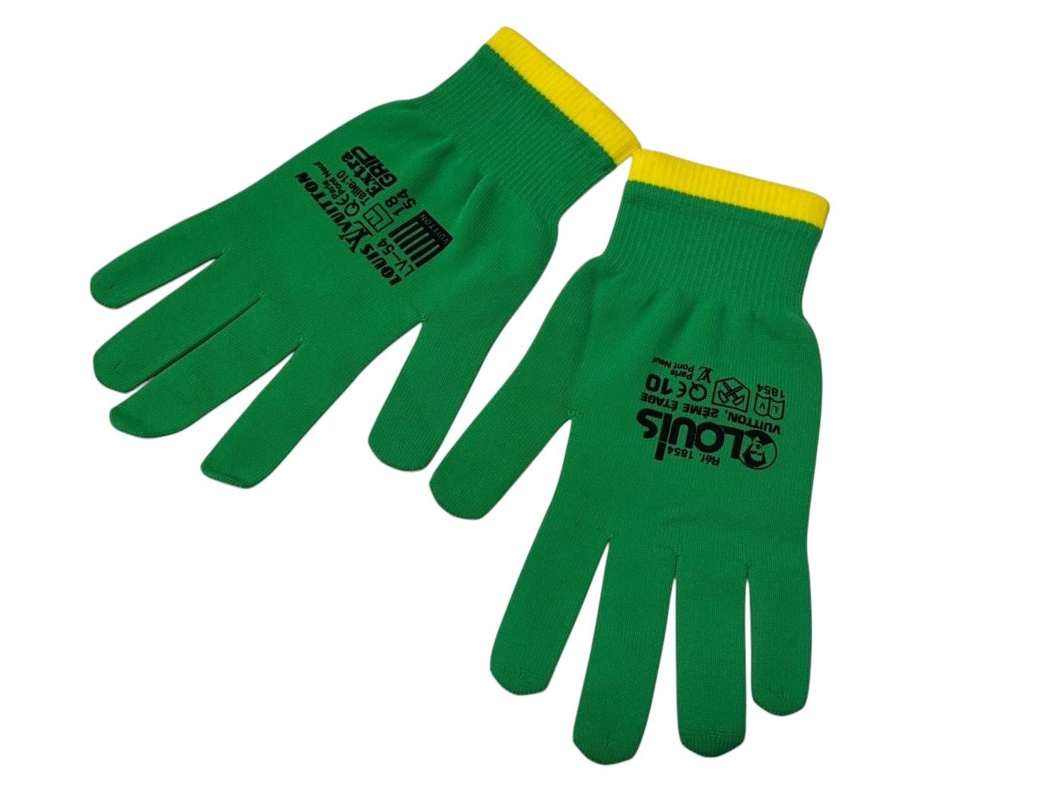 LOUIS VUITTON ルイヴィトン ゴン アールジービー グローブ 手袋 MP2369 グリーン イエロー ヴァージルアブロー 4b009013