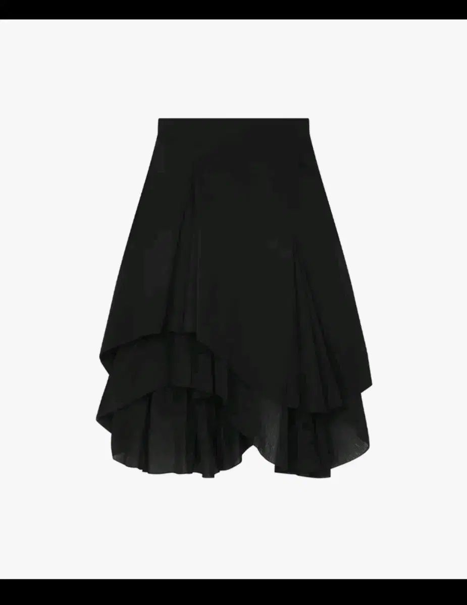 迷 キー ソウル Unbalanced layered skirt BLACK 1