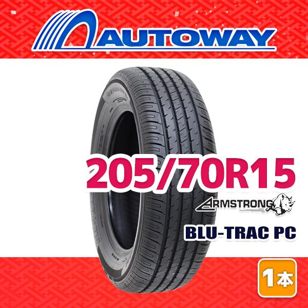AUTOWAY 205 70 R 15 サマータイヤ BLU TRAC PC 15インチ １本売り 夏タイヤ オートウェイ
