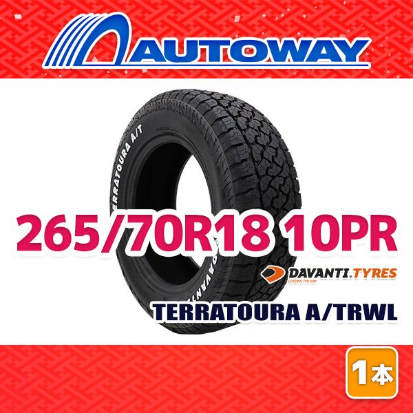 AUTOWAY 265 70 R 18 サマータイヤ DAVANTI A T RWL 18インチ １本売り 夏タイヤ オートウェイ