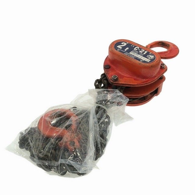 品 ELEPHANT エレファント 象印 2t チェーンブロック C-21 揚程3m 吊り工具 荷締め 固定 2トン 手動式117862