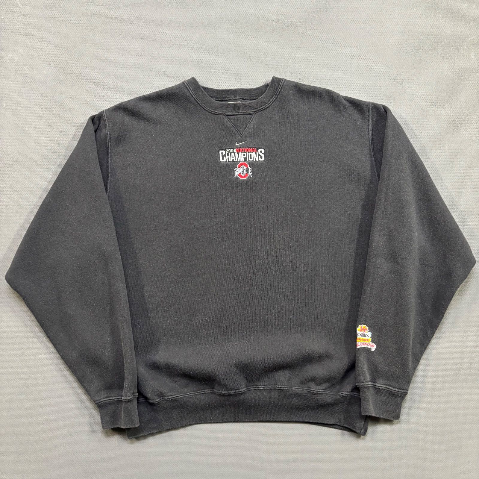 オハイオ州立大学×ナイキ　フリーススウェット　us:M jp:L 送料無料』NIKE カレッジプリントスウェットパーカー オハイオ大学 ス