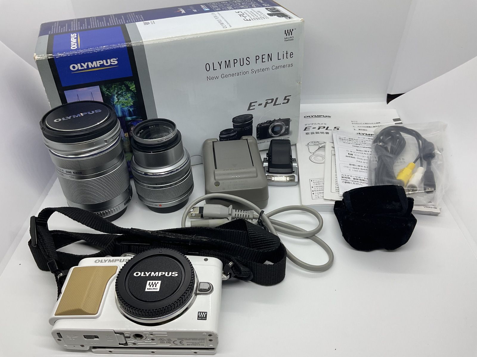 OLYMPUS PEN Lite E-PL5 ボディ レンズ2本セット M.ZUIKO DIGITAL 14-42mm 40-150mm