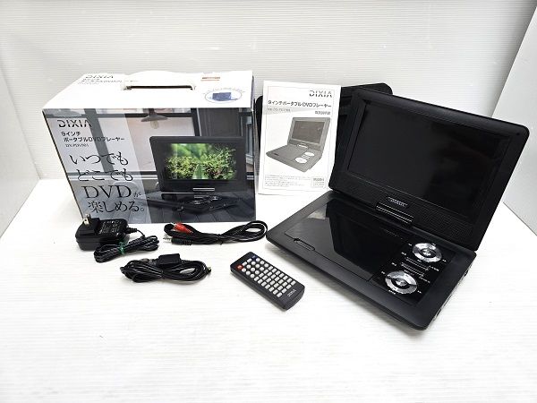 品 TOHO ディキシア DIXIA 9インチ ポータブルDVDプレーヤー DX-PDV901 ブラック YR-19038