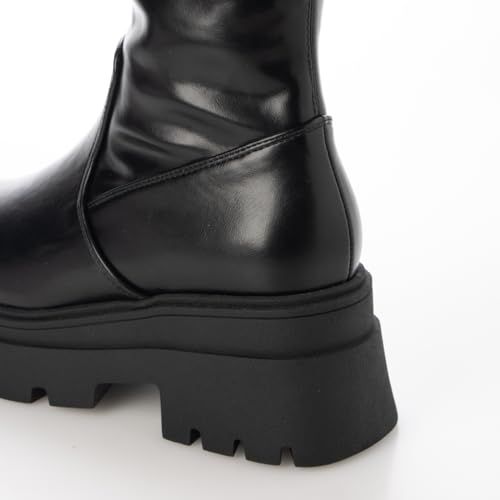 2段ｿｰﾙ厚底ｽﾄﾚｯﾁﾛﾝｸﾞﾌﾞｰﾂ