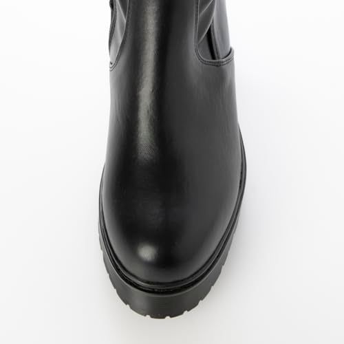 ロングブーツ ストレッチ厚底ブーツ