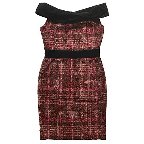 フォーチュナトウキョウ カジュアルドレス ファンシーブークレ ツイードワンピース レディース ブラウン 日本 M 日本サイズM相当