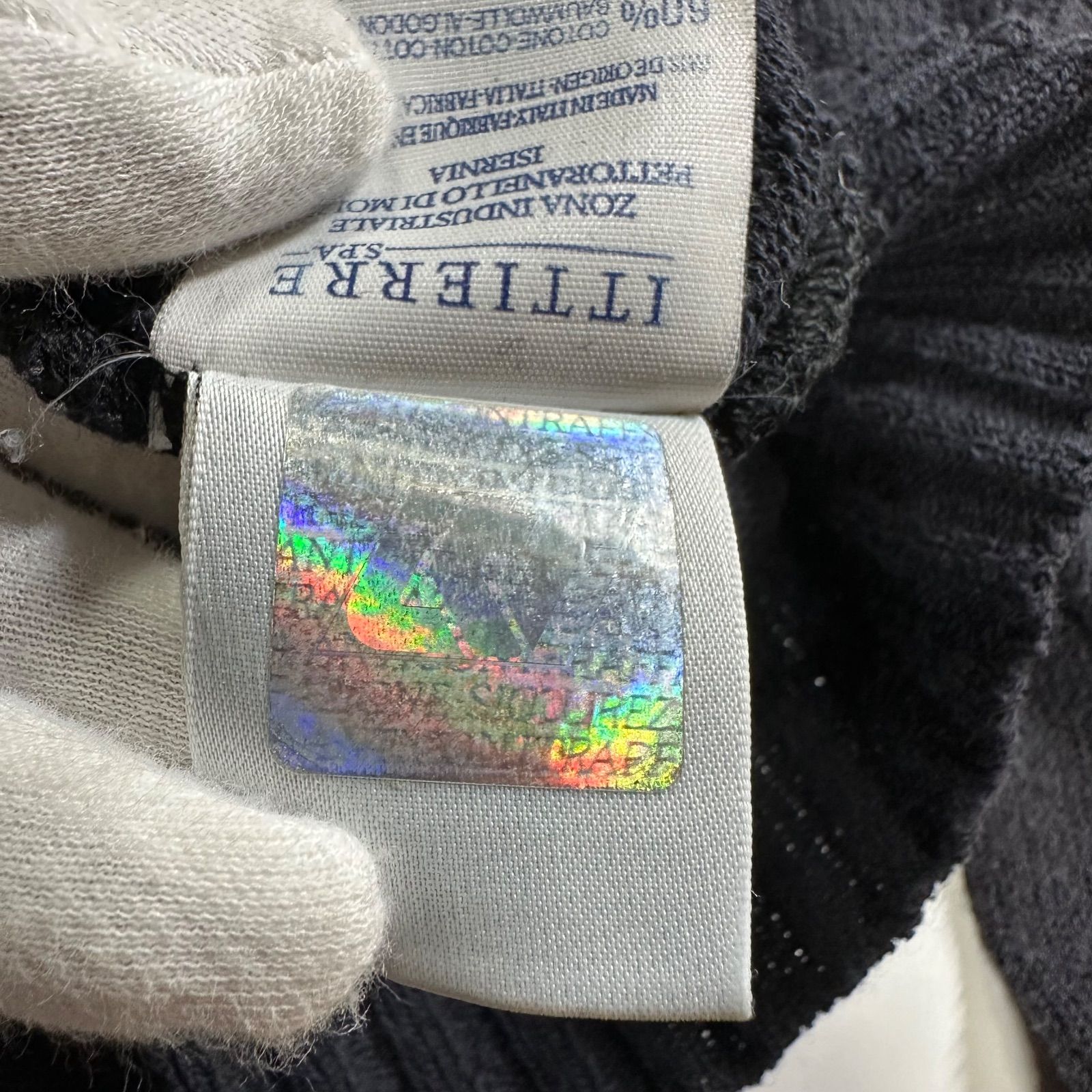 VERSACE JEANS COUTURE イタリア製 メデューサ刺繍ニット セーター 黒 