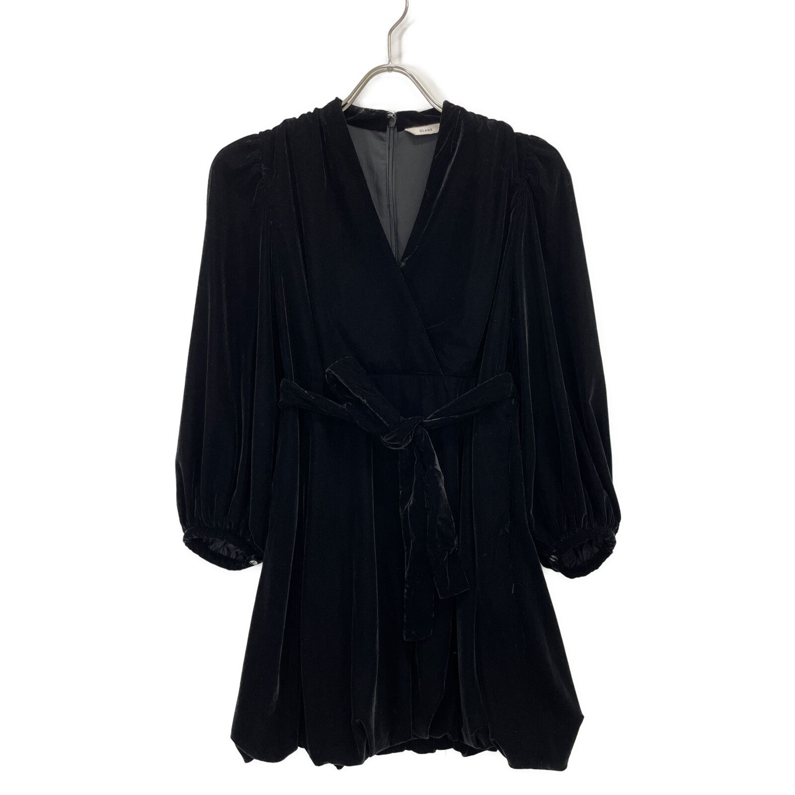 CLANE クラネ 17112-5232 ブラック VELOR BALLOON MINI ONEPIECE 1