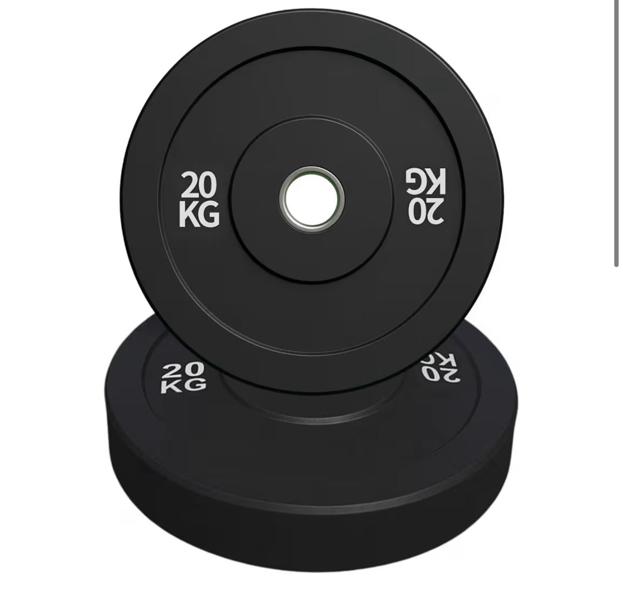 バンパープレート黒20kg×2枚 合計40kg 50mmシャフト用