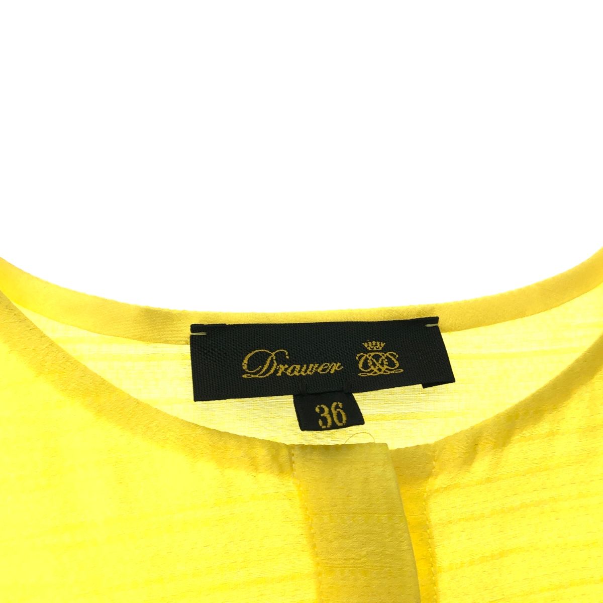 Drawer ドゥロワー コットンシルクフリルカフブラウス サイズ:36