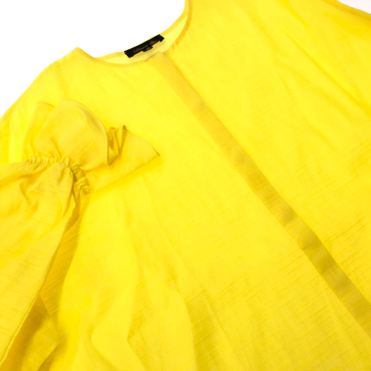 Drawer ドゥロワー コットンシルクフリルカフブラウス サイズ:36