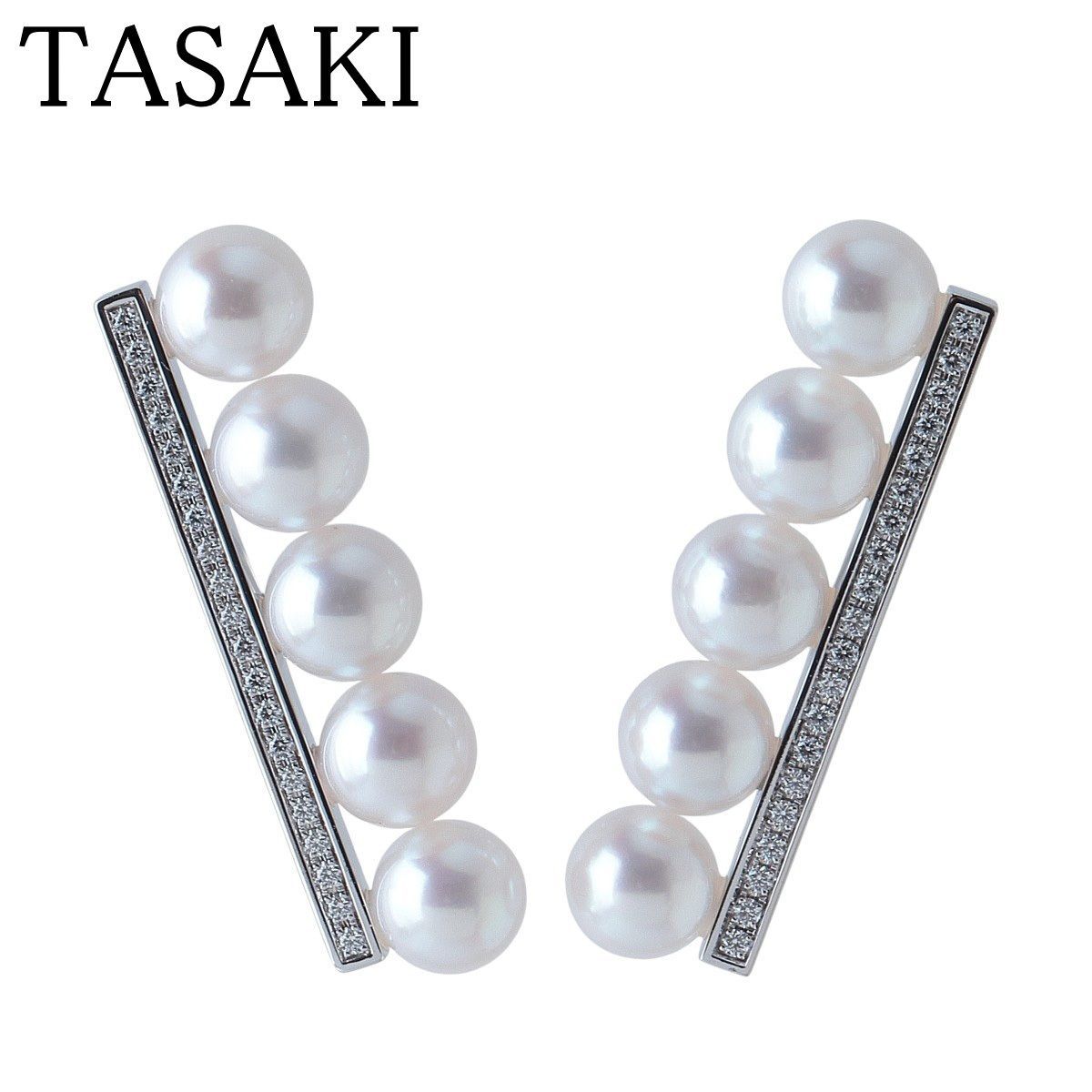 【ほぼ新品】田崎真珠バランスピアス 楽天市場】タサキ パール ピアス バランス プラス 5.8mm SG750/750YG