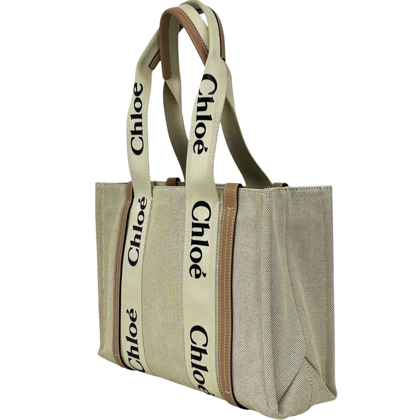 Chloe】 クロエ WOODY ミディアムトートバッグ ハンドバッグ ウッディ