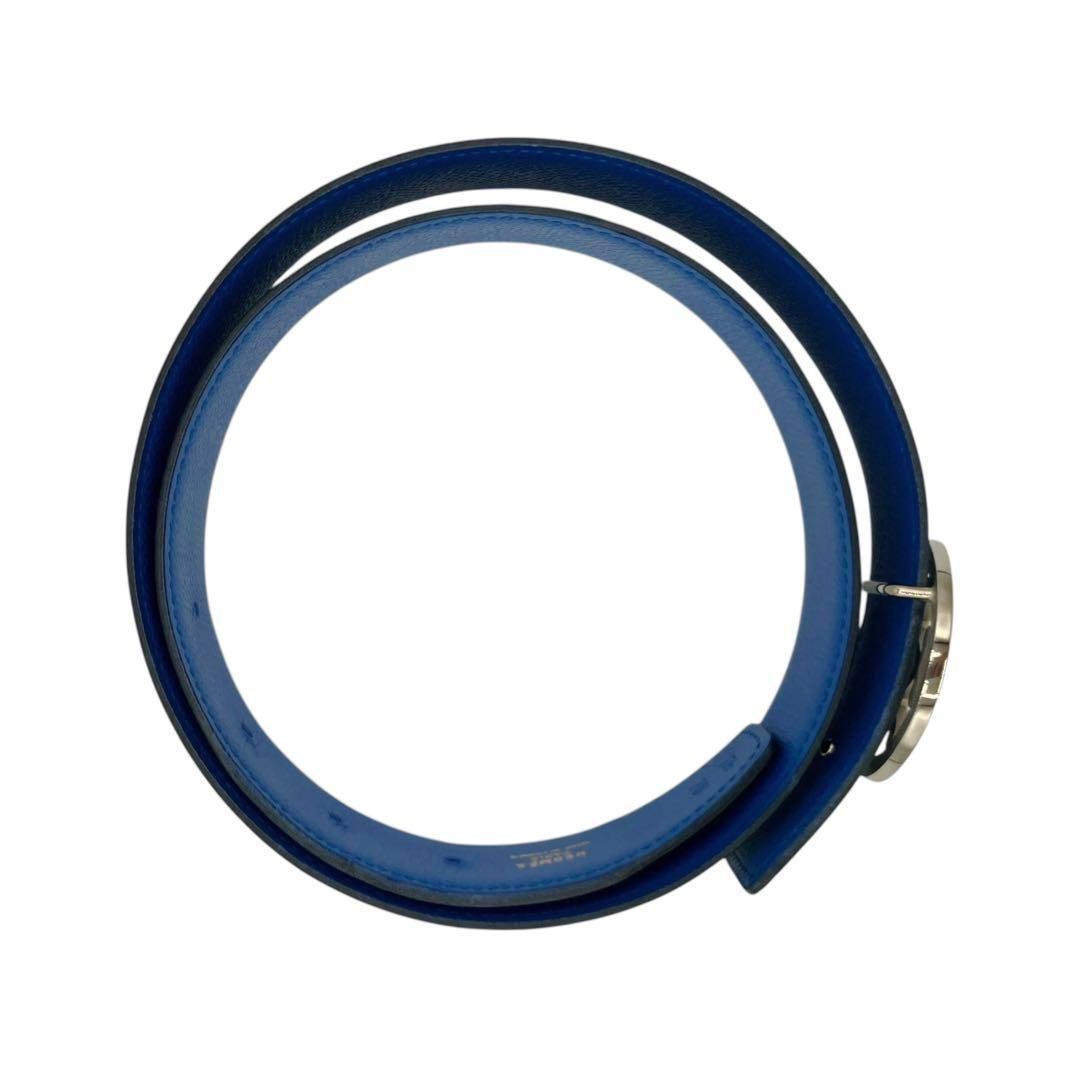  エルメス ダブルH 70 レザー ベルト ブラック ベルト 小物