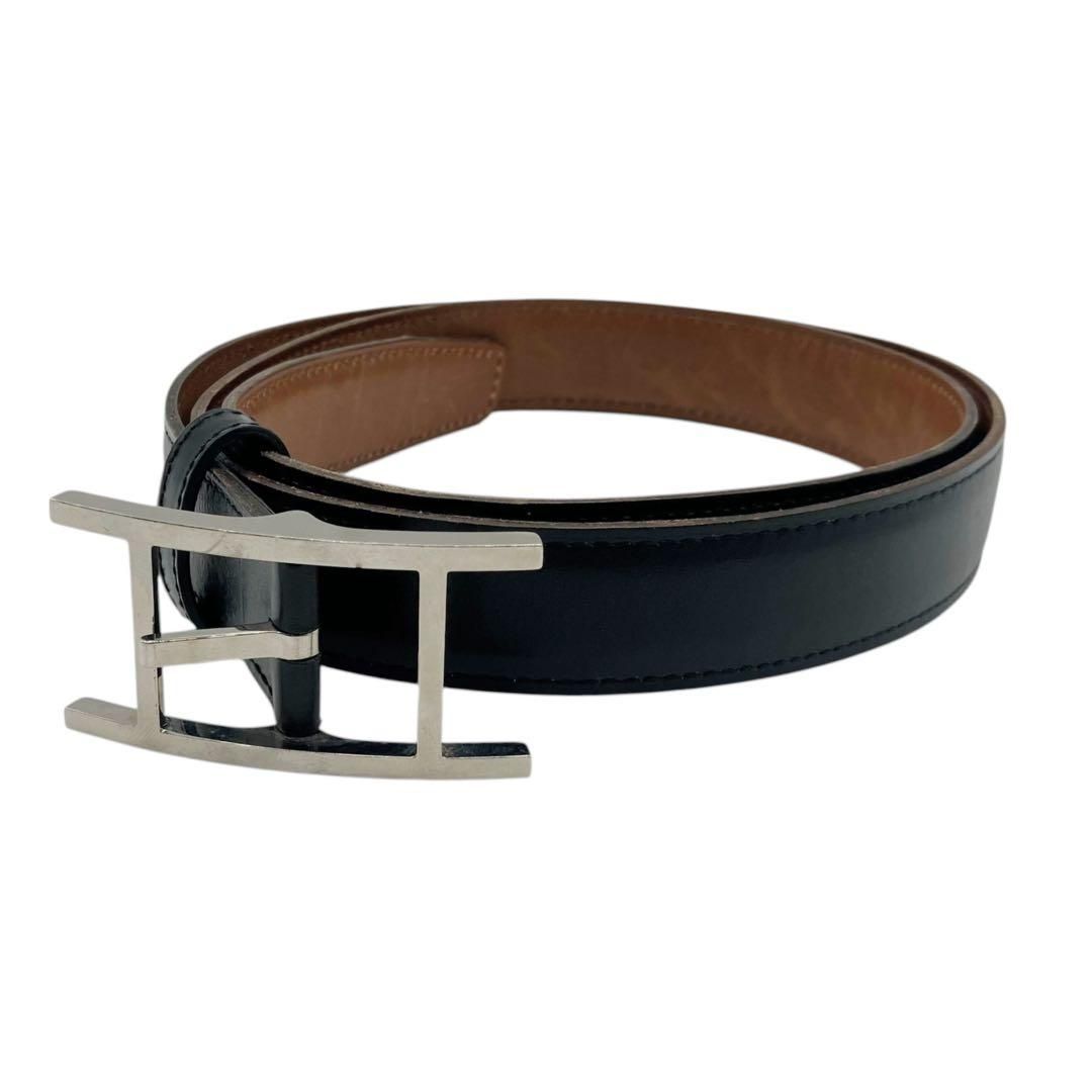 ⭐️良品⭐️ エルメス アピ ベルト 95 ブラック ブラウン シルバー