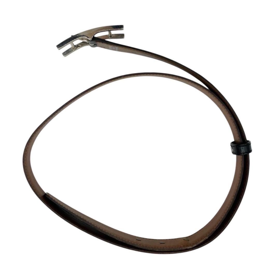 ⭐️良品⭐️ エルメス アピ ベルト 95 ブラック ブラウン シルバー