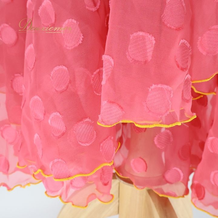 フラメンコ 衣装 スカート 巻きスカート ファルダ 水玉 ドット 花柄 ポンポン フリル レース 軽い 発表会 ピンク系 ダンス コスチューム イベント用 個性的 おしゃれ フェスティバル パーティ