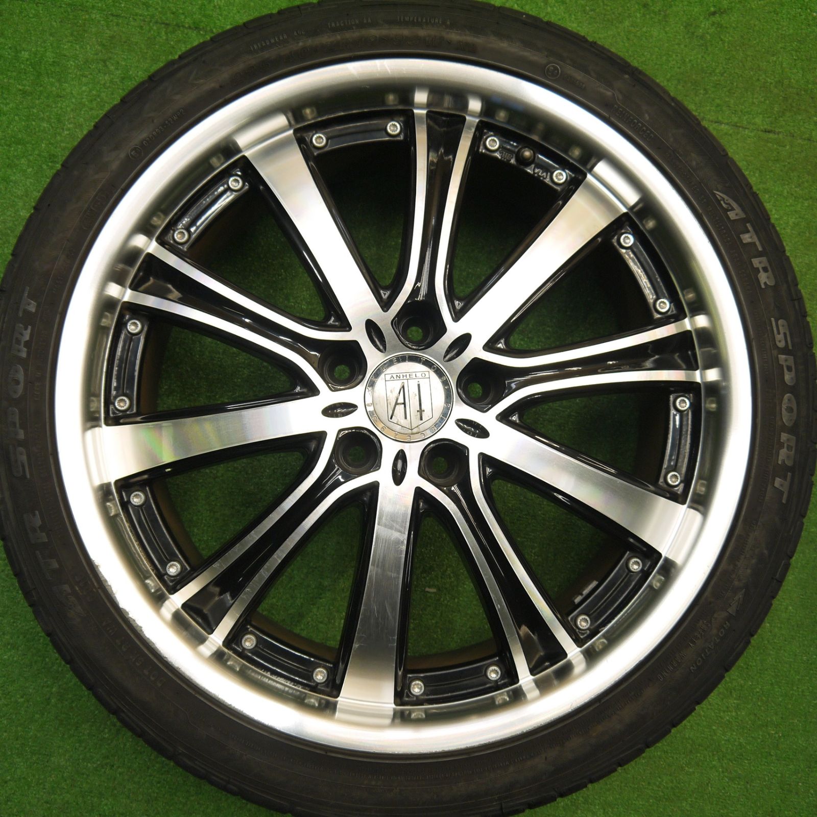  バリ溝 ほぼ10分 ANHELO KLEITOS M 190 225 40 R 19 ATR SPORT アネーロ クレイトス 19インチ PCD 114 3 5 H ノ 19インチ タイヤ ホイールセット