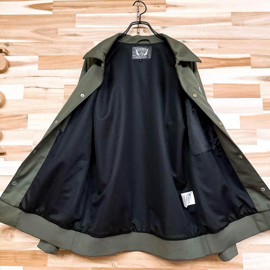 美品/廃番【ベスプ】デプト コーチ ジャケット スノボ ウェア S カーキ×白 美品/廃番【ベスプ】スノボ ウェア デプト コーチジャケット S カーキ