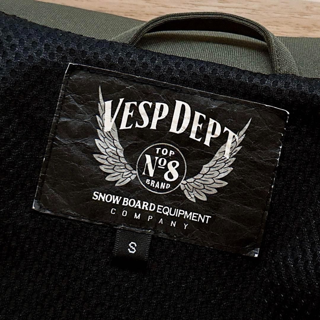 美品/廃番【ベスプ】デプト コーチ ジャケット スノボ ウェア S カーキ×白 美品/廃番【ベスプ】スノボ ウェア デプト コーチジャケット S カーキ