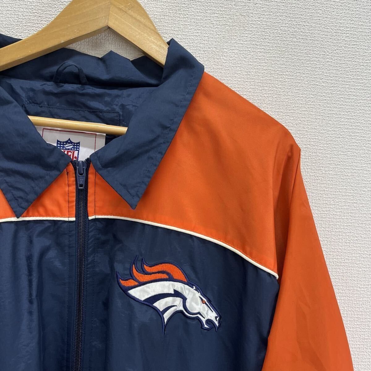 NFL デンバー・ブロンコス ジップアップウインタージャケット（総刺繍） NFL デンバー・ブロンコス ジップアップウインタージャケット（総刺繍）