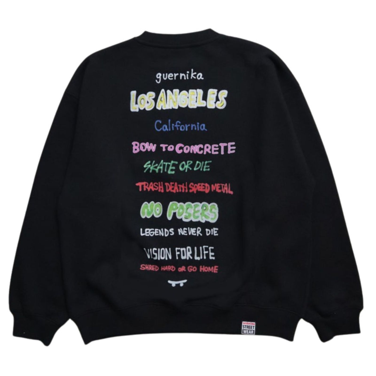 新作】【VISIONSTREETWEAR✖guernika・Skaterトレーナー（ブラック 