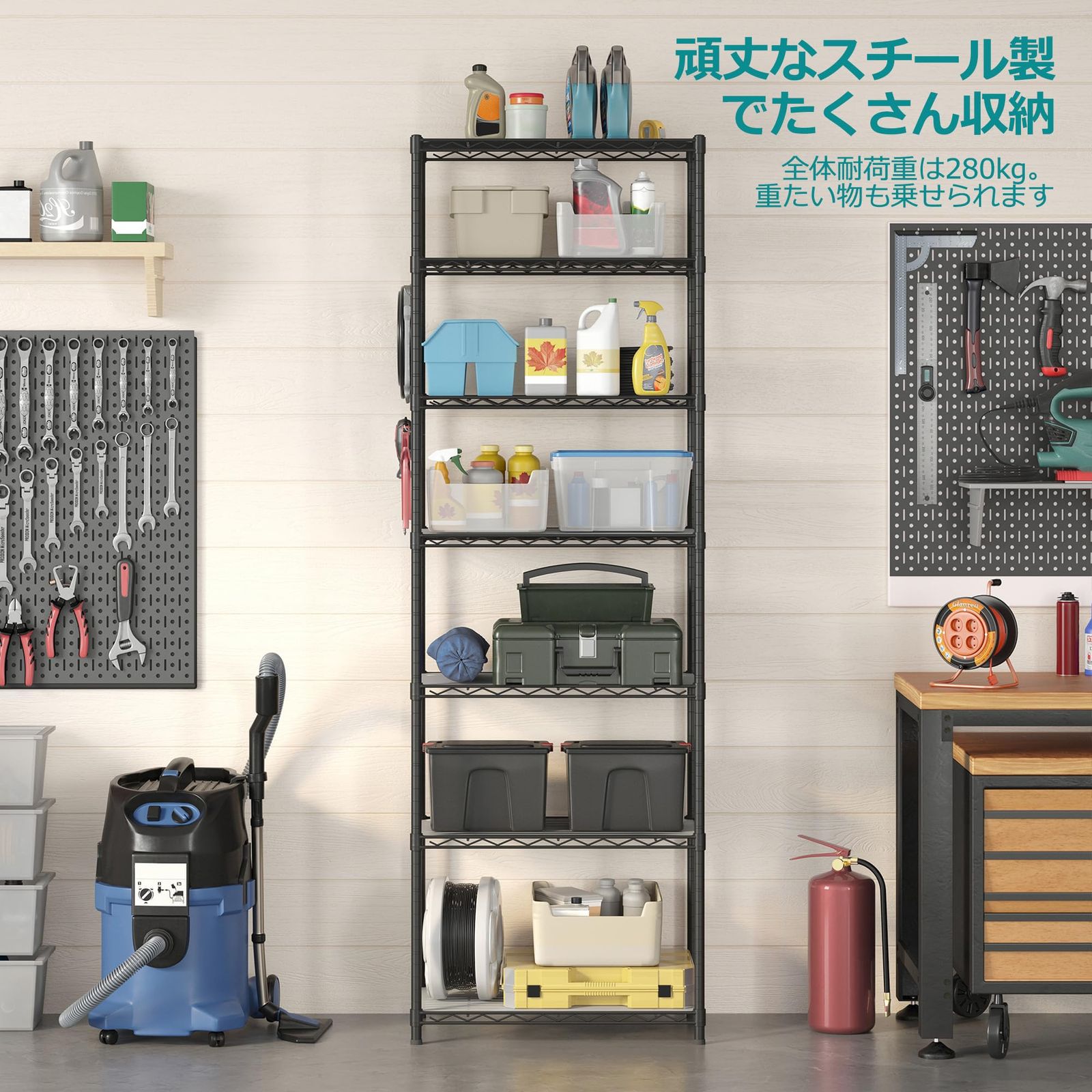 【色:ブラック_サイズ:58.6*23.5*80cm】ラック 棚 オープンシェル 81iXl3NjORL._AC_UF894,