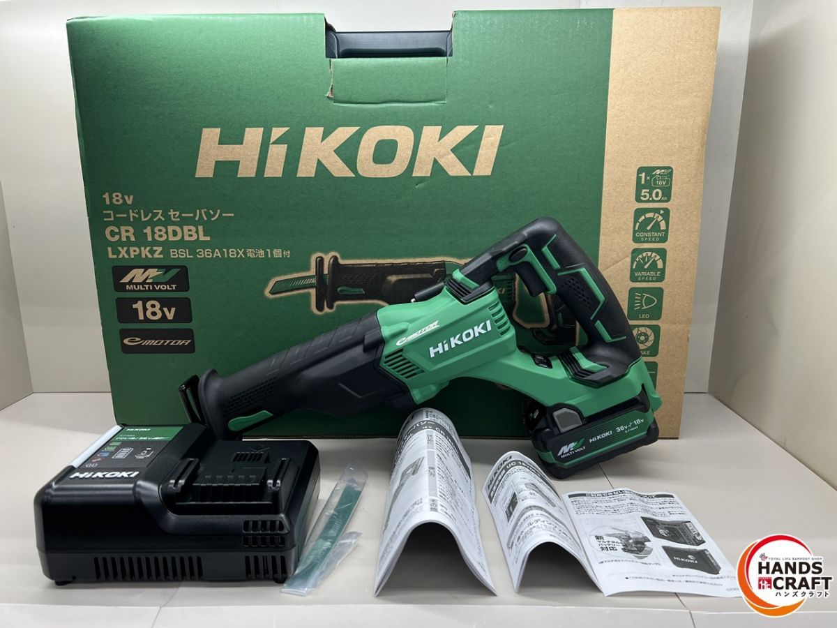 HiKOKI CR18DBL LXPKZ コードレスセーバソー バッテリー1個 充電器 刃付属 18V ハイコーキ 新古品