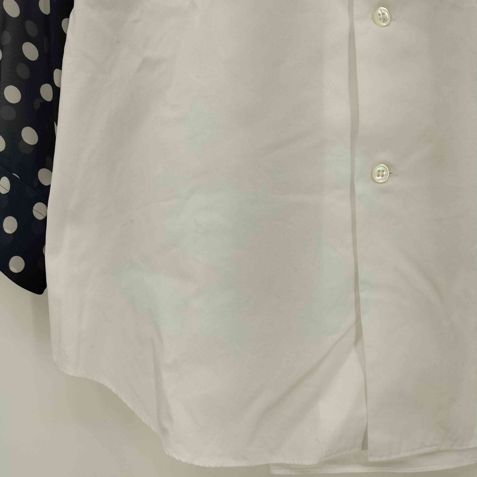 COMME des GARCONS(コムデギャルソン) 11ss Boulevers? 多重人格 丸襟 袖シアードット切替 長袖シャツ レディース JPN：S 【中古】【ブランド古着バズストア】 コムデギャルソン COMME des GARCONS 11ss Bouleversé 多重人格 丸襟