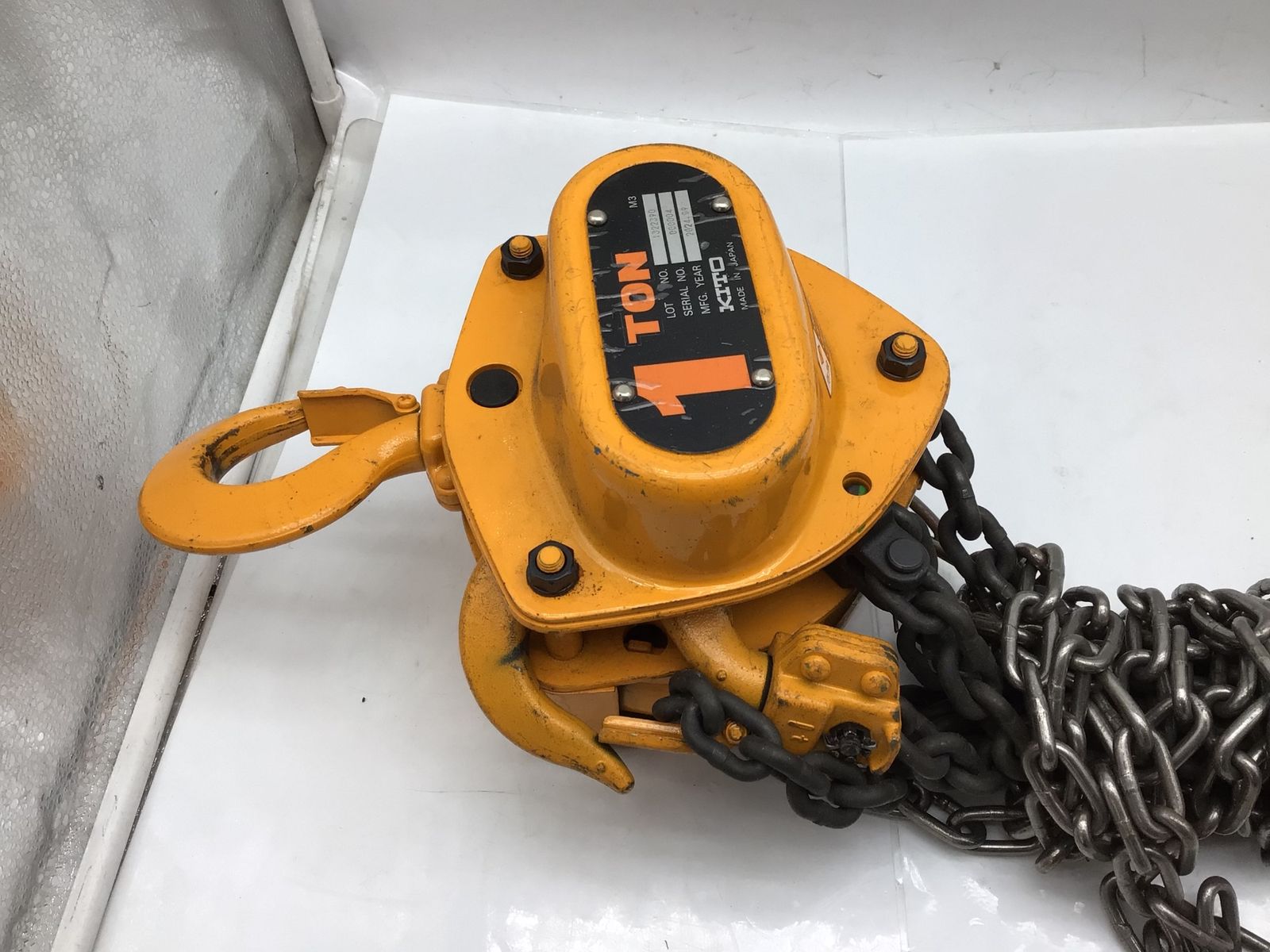 品 4メートル 〇KITO キトー 1ton チェーンブロック M3 ITC7OLP74OJG エコツール知立店 M02