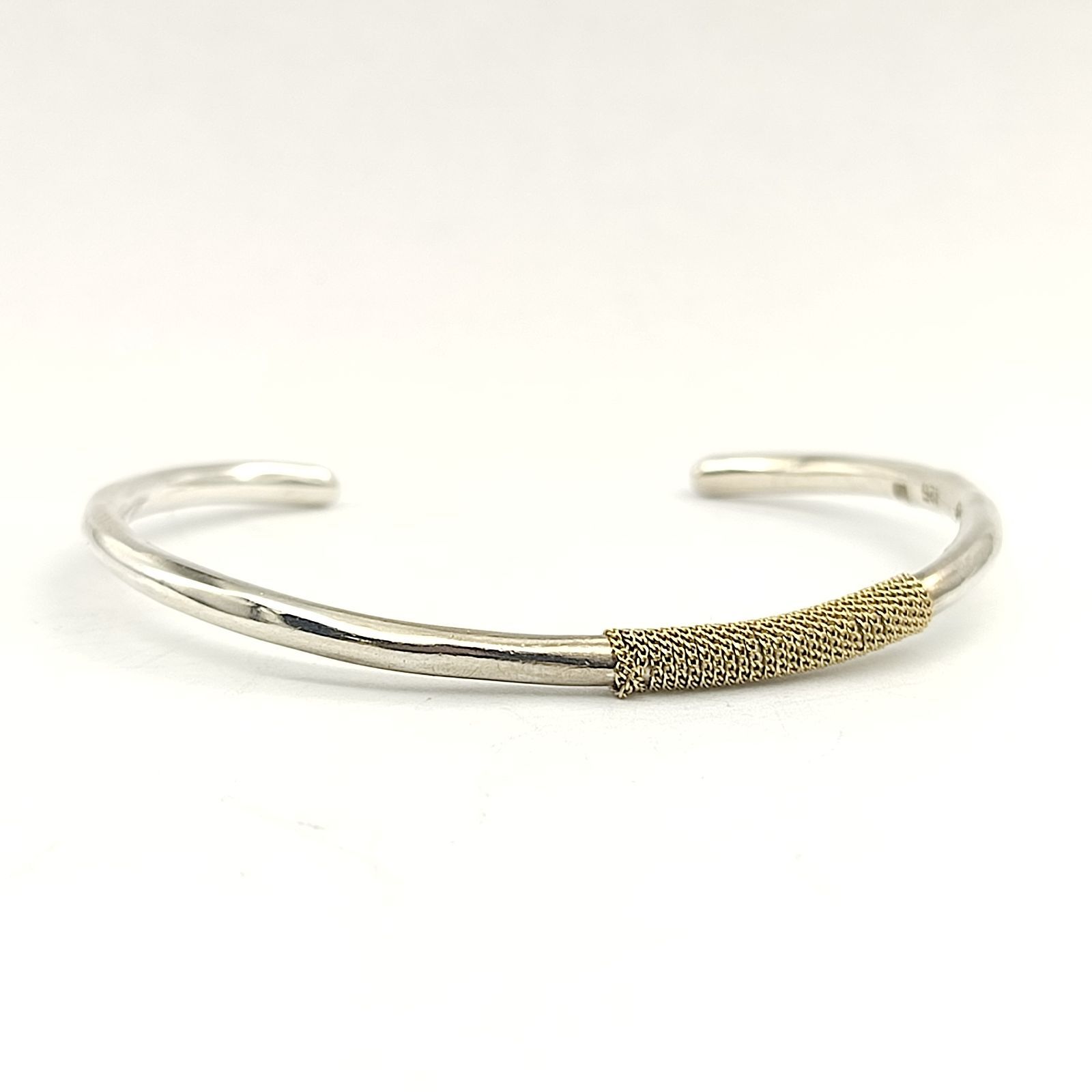 203Jewelry　バングル 美品】203 Jewelry コンビバングル K18×シルバー925 SILVER 9.5g