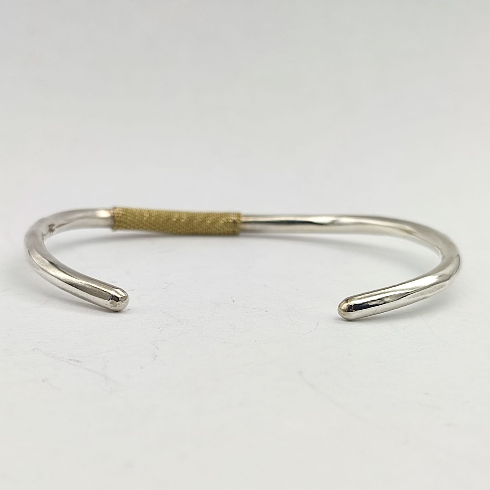 美品】203 Jewelry コンビバングル K18×シルバー925 SILVER 9.5g 