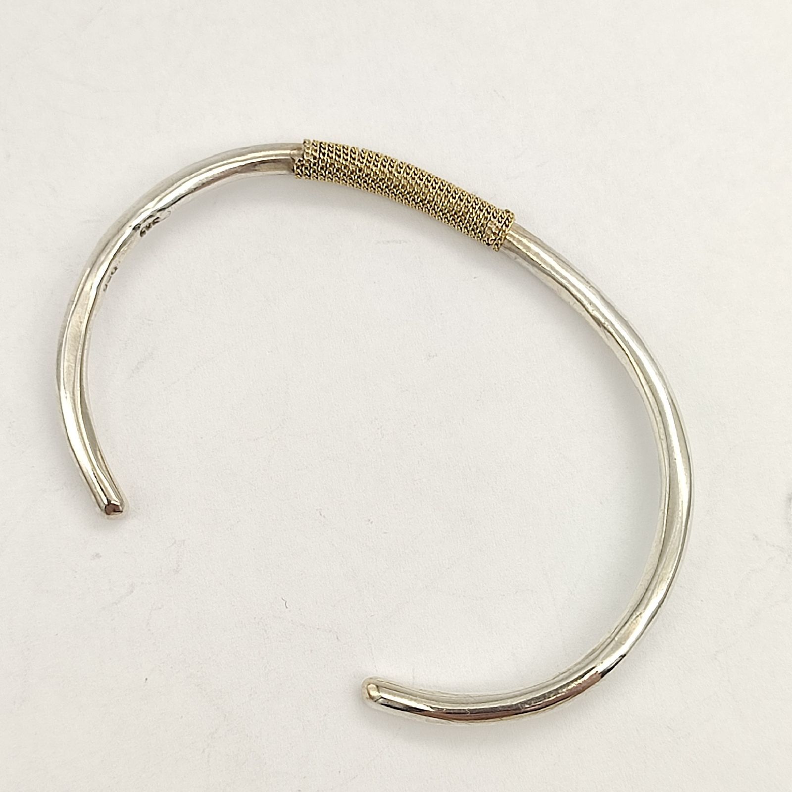 ※最終値下げ※DAVAN(203jewelry ) シルバーバングル 美品】203 Jewelry コンビバングル K18×シルバー925 SILVER 9.5g