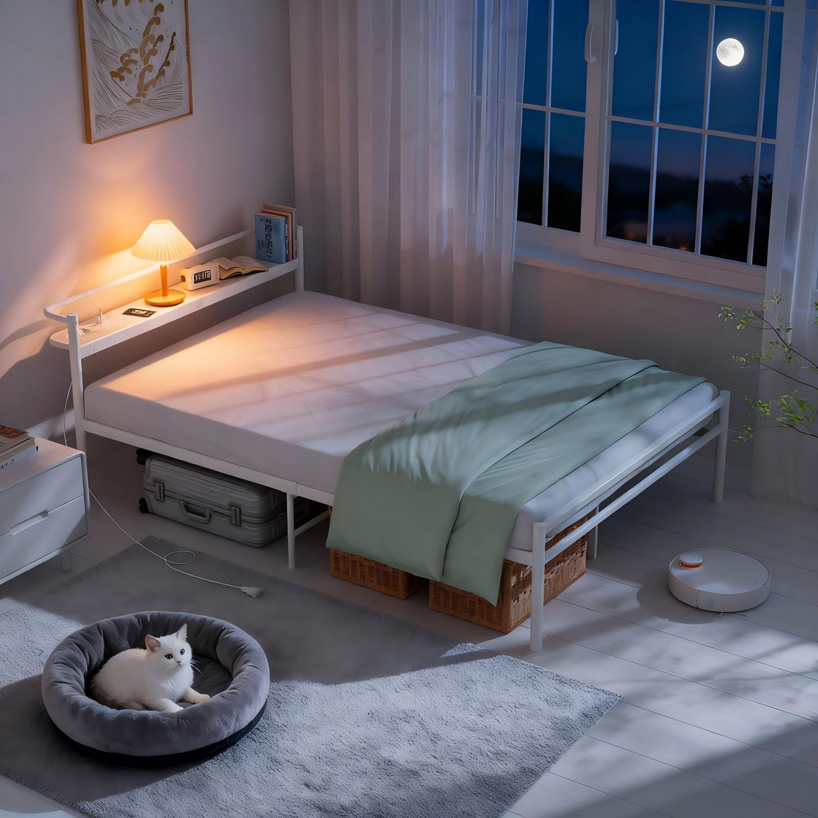 ベッドフレーム シングル Holdm パイプベッド 2口コンセント付き ホワイト 楽天市場】【耐荷重300Kg・2口コンセント】ベッドフレーム シングル 白