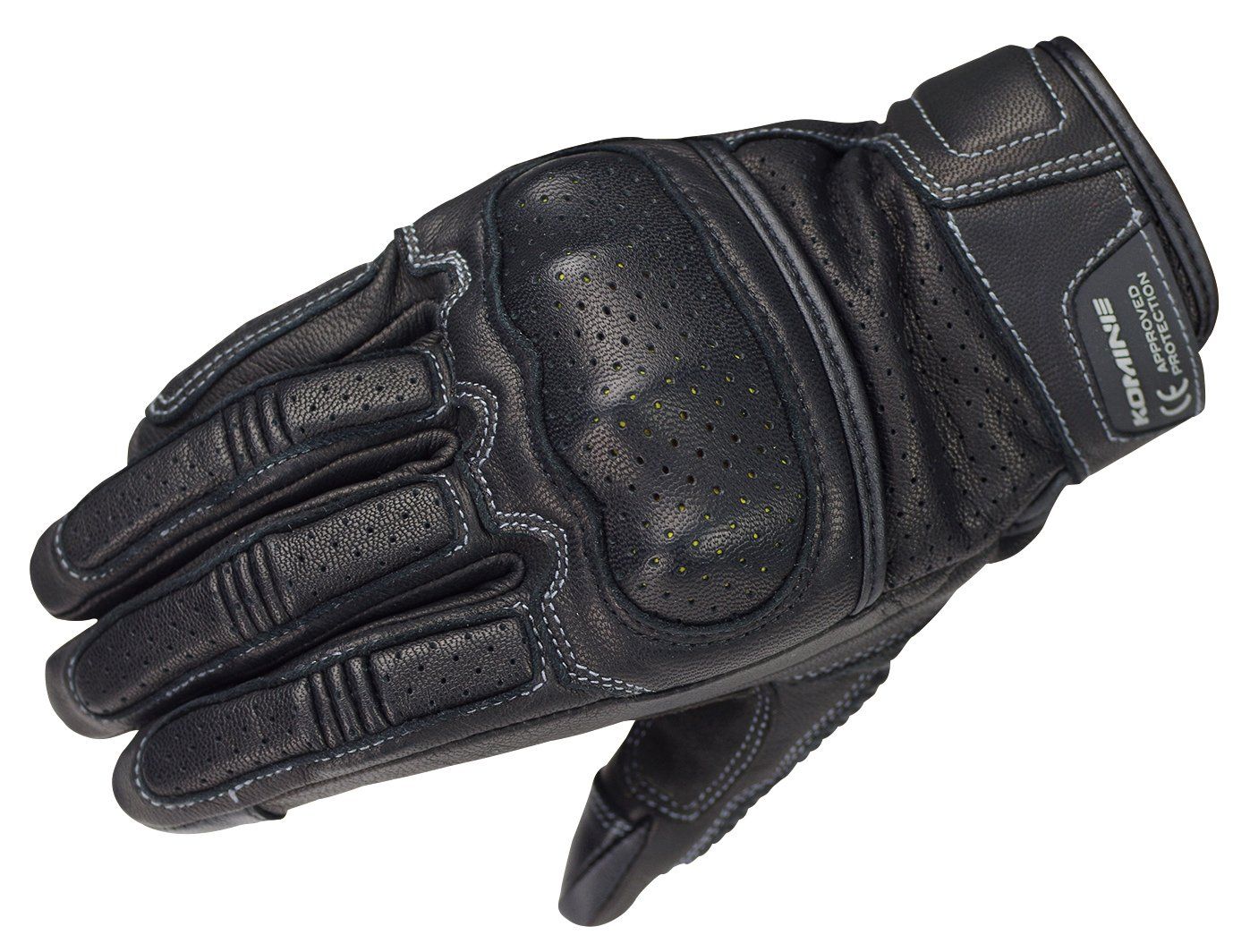 コミネ KOMINE バイク用 グローブ CEプロテクトレザーグローブ ブラック L GK 217 1167 春夏秋向け 本革 CE規格 ストレッチ素材 プロテクター