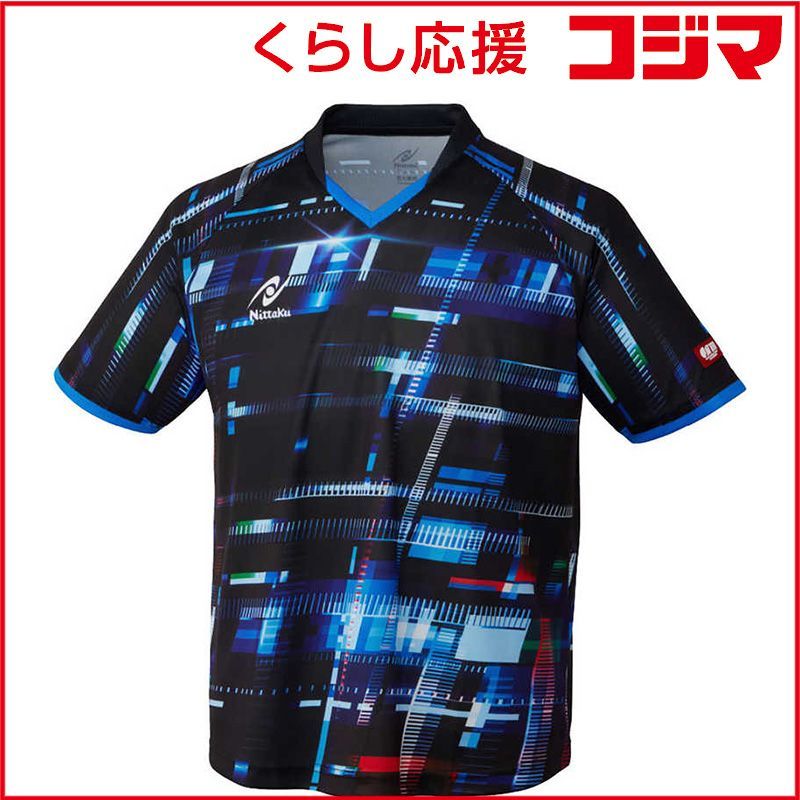 【 新品 未開封 】 ニッタク 卓球用品 Nittaku ユニセックス スカイステラシャツ ブルー O NW2213 未使用 送料無料