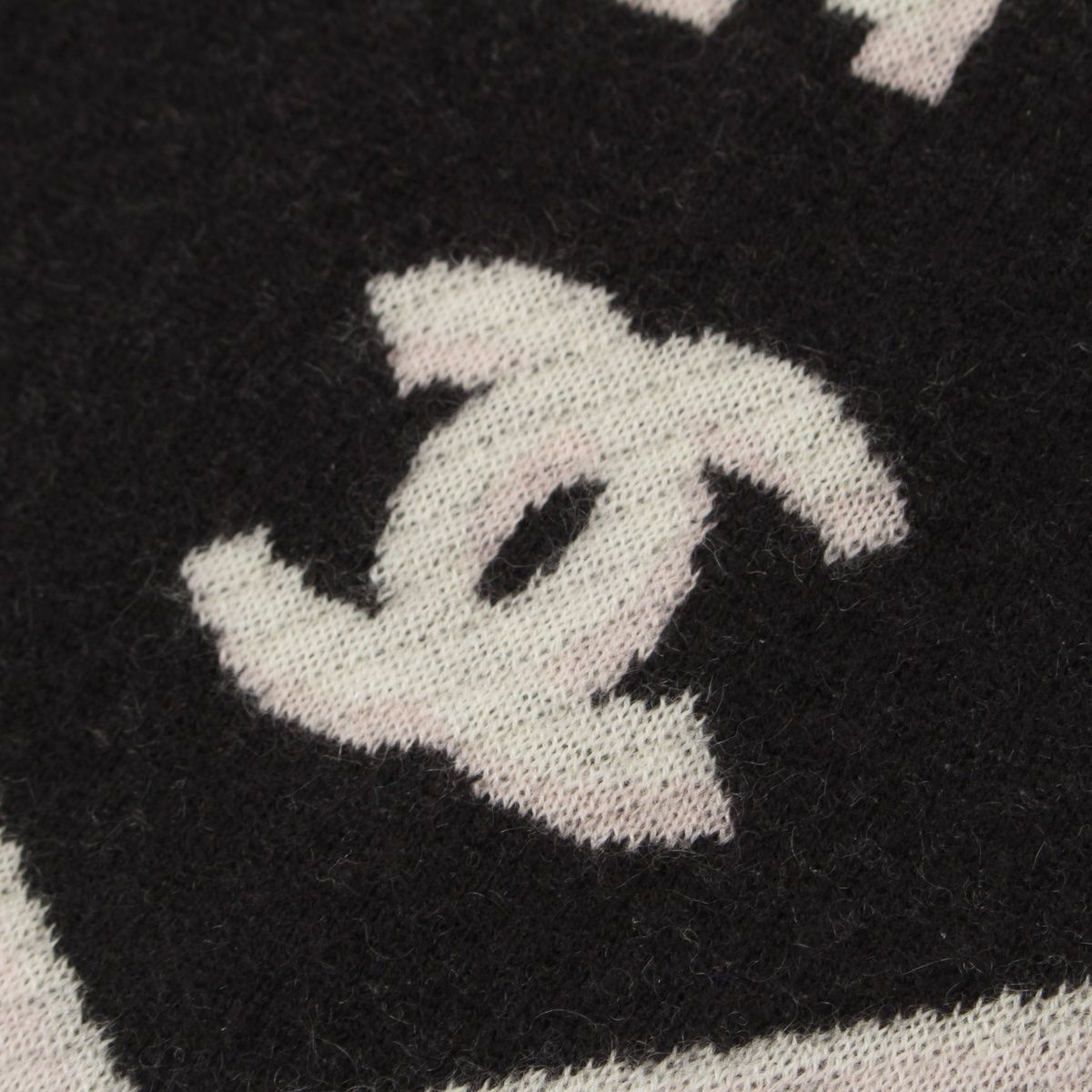 シャネル カシミヤ100 ココ ネージュ ココマーク マフラー マルチ