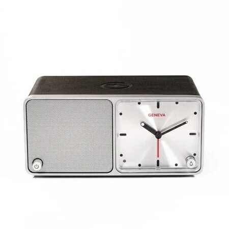 GENEVA TIME Black ブラック ジェネバ タイム アナログ時計 ワイヤレス充電 Bluetoothスピーカー