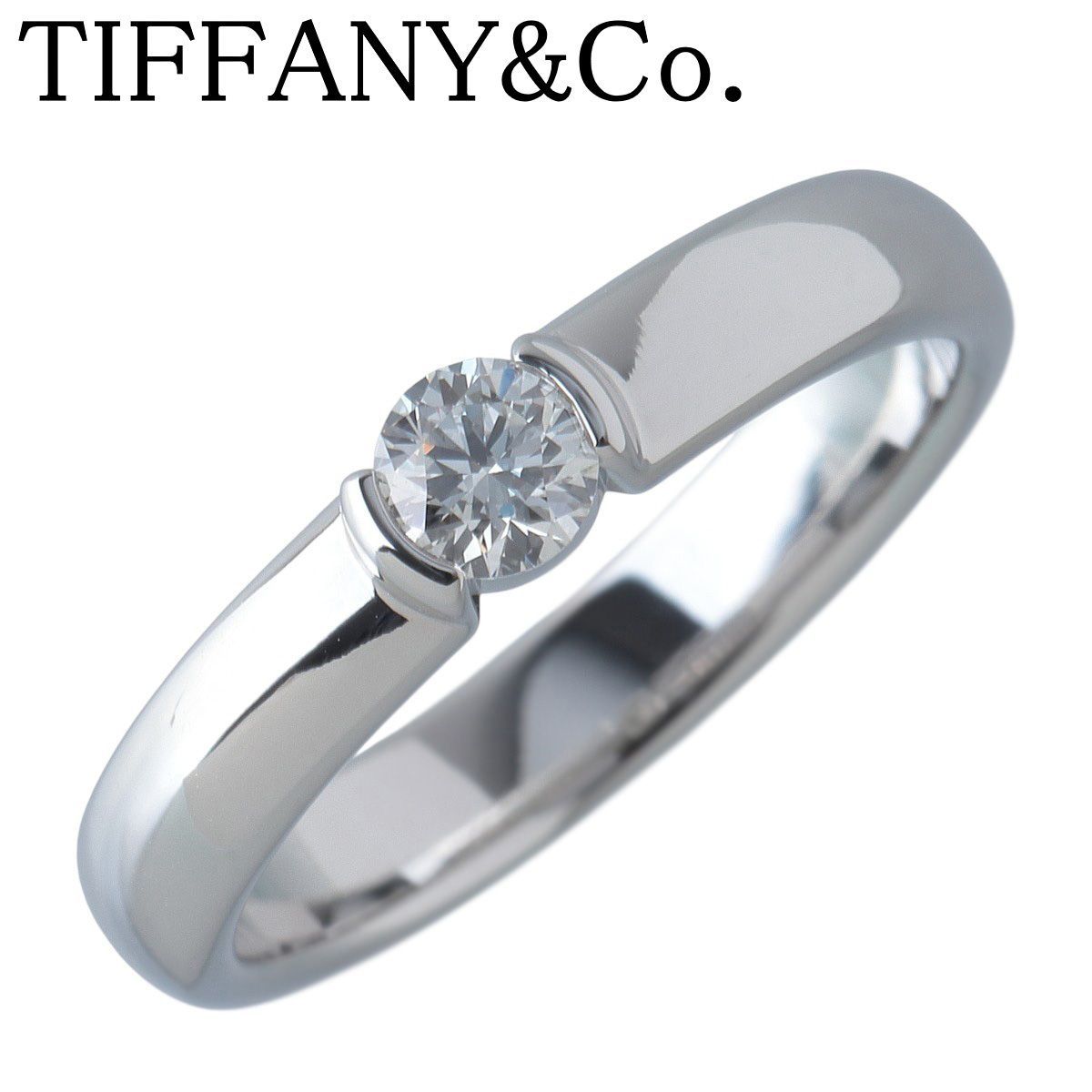 ティファニー ドッツ ソリティア リング ダイヤ0.22ct 11.5号 PT950 仕上げ済 TIFFANY 23607