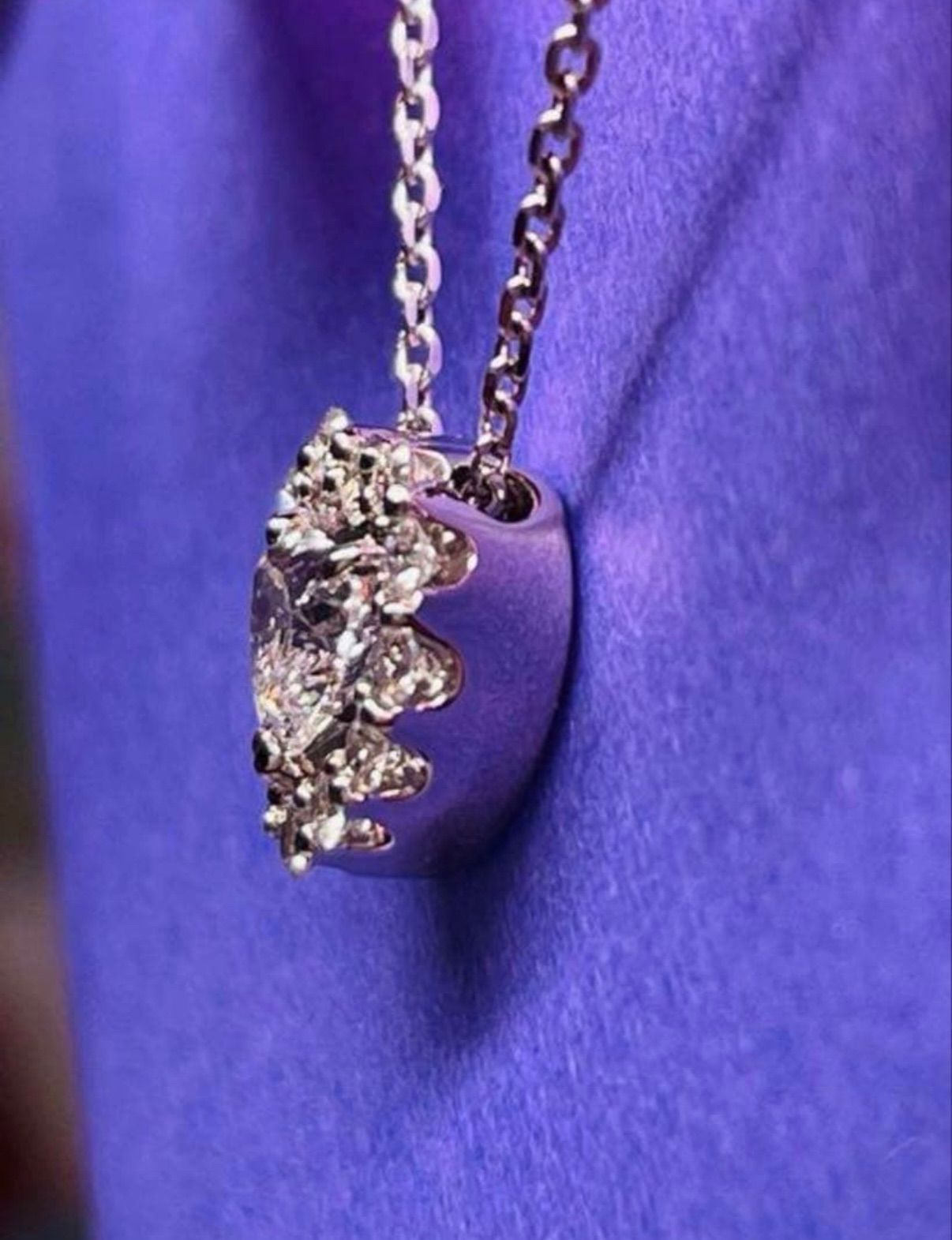 プラチナダイヤモンドネックレス ハートシェープ