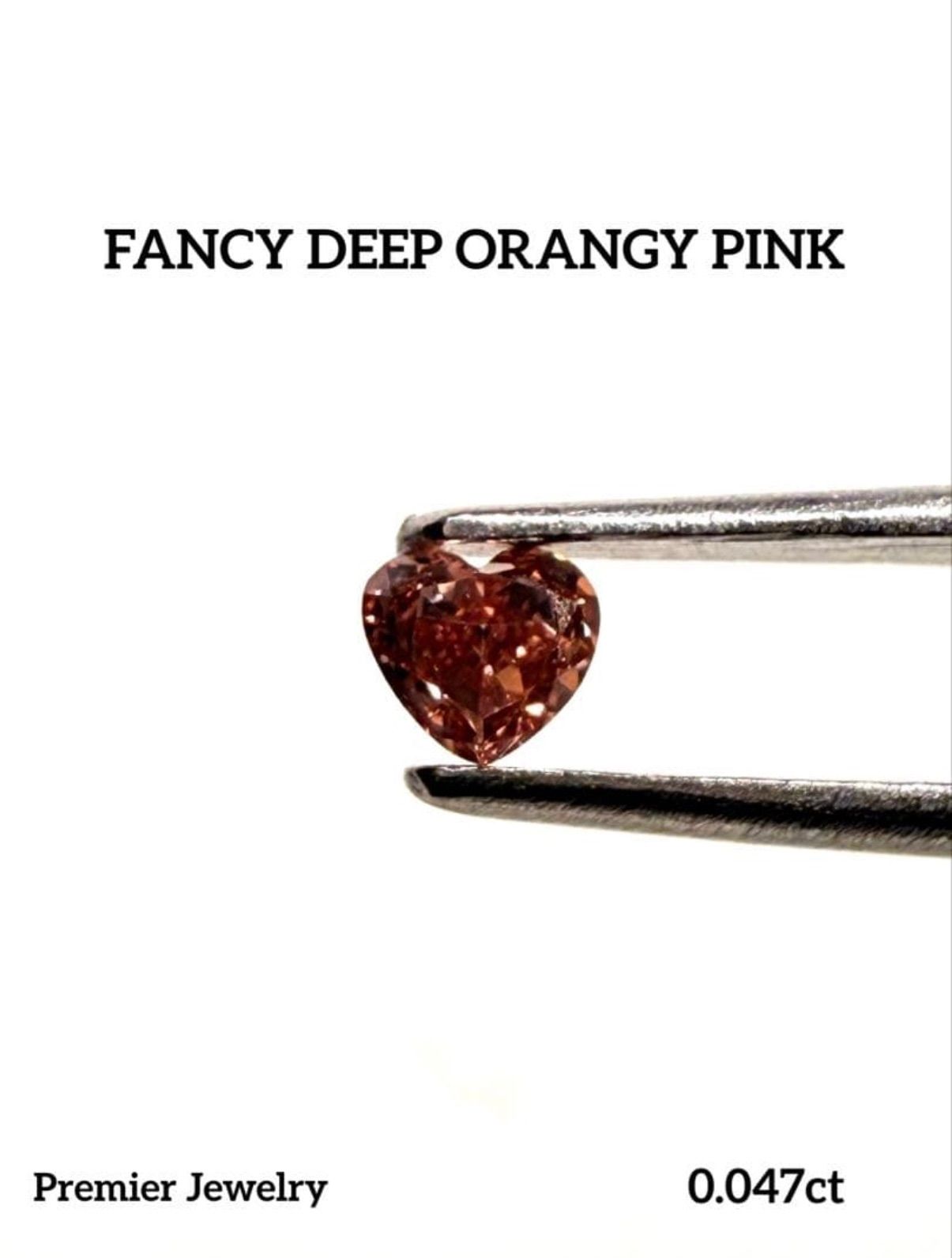 天然ピンクダイヤモンドルース FANCY DEEP ORANGY PINK HS