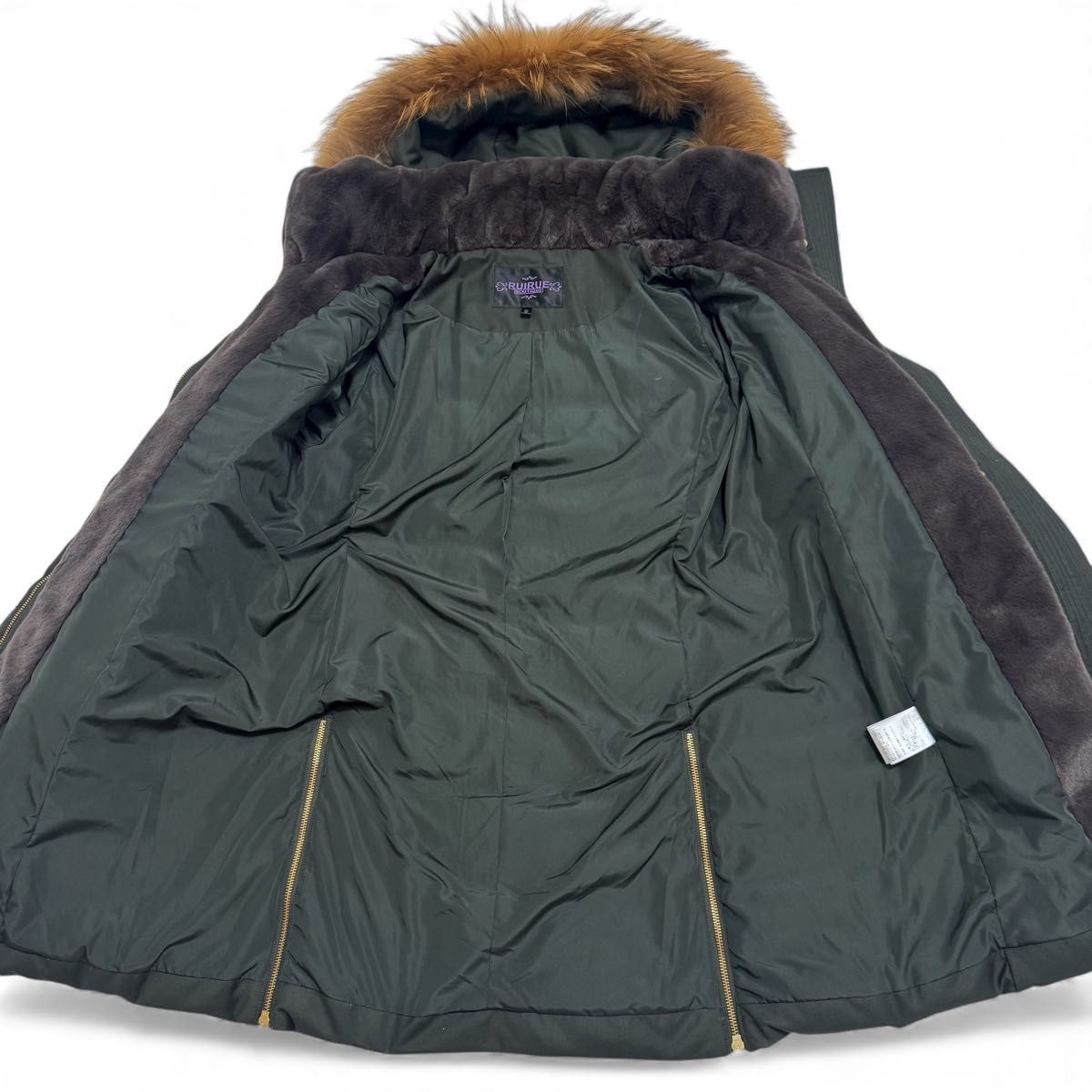 RUIRUE BOUTIQUE ルイルエブティック ダウンコート サイドジップ 