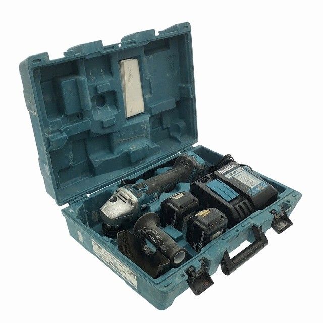 品 makita マキタ 18V 125mm 充電式ディスクグラインダー GA512D バッテリー2個 18V 6.0Ah 充電器付 ケース付117871