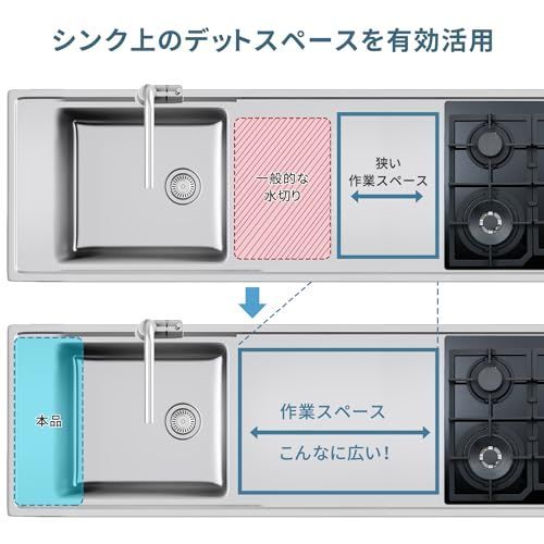 2段式伸縮水切りラック 隙間に置ける 大容量 スリム水切りかご スライド式